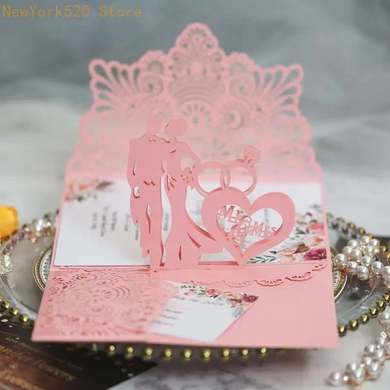 Bride & Groom Ring Metal Cutting Die Stencil – Wedding Crafts