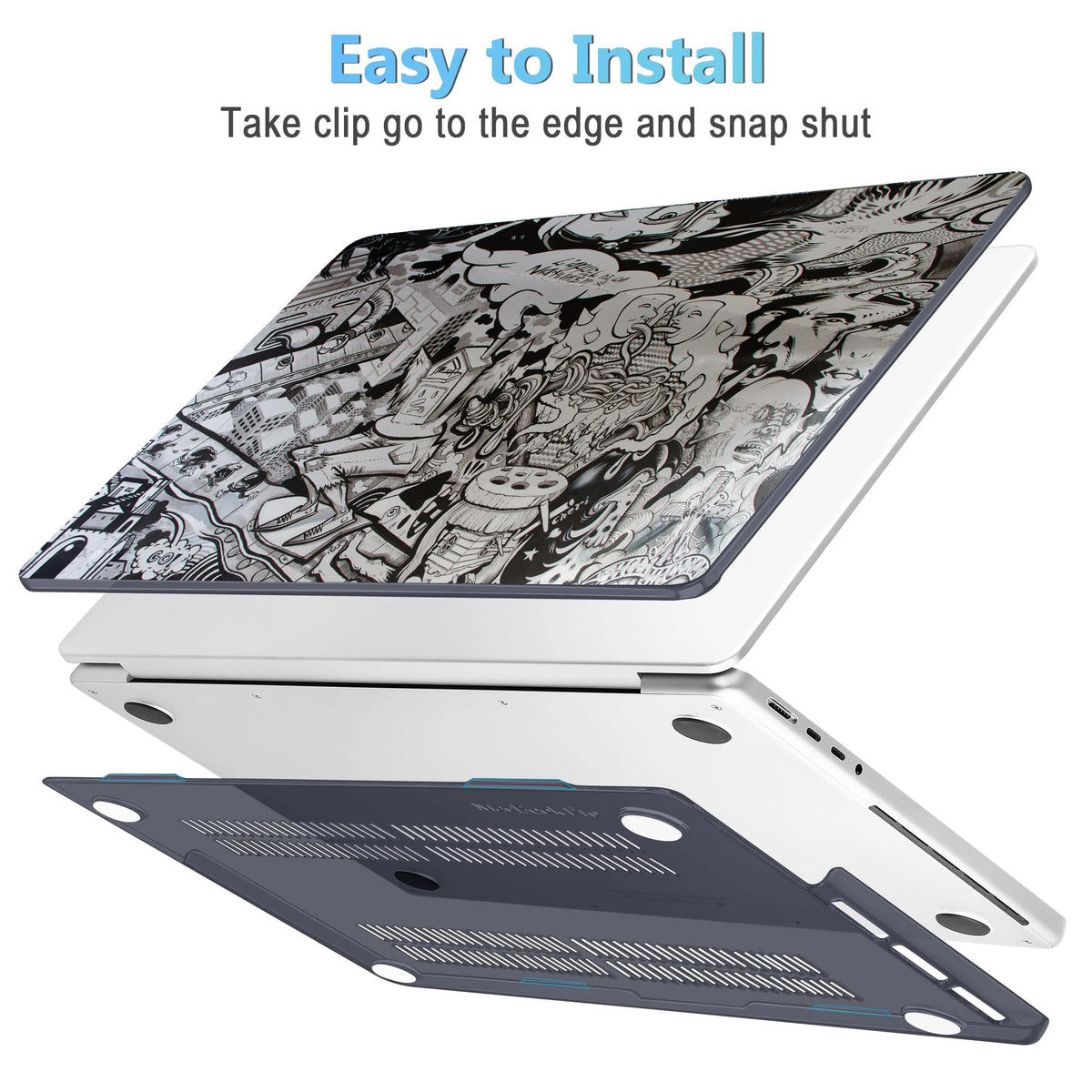 EGYAL Marble Hard Shell MacBook Air Pro Case 13 14 15 16 M4 M3