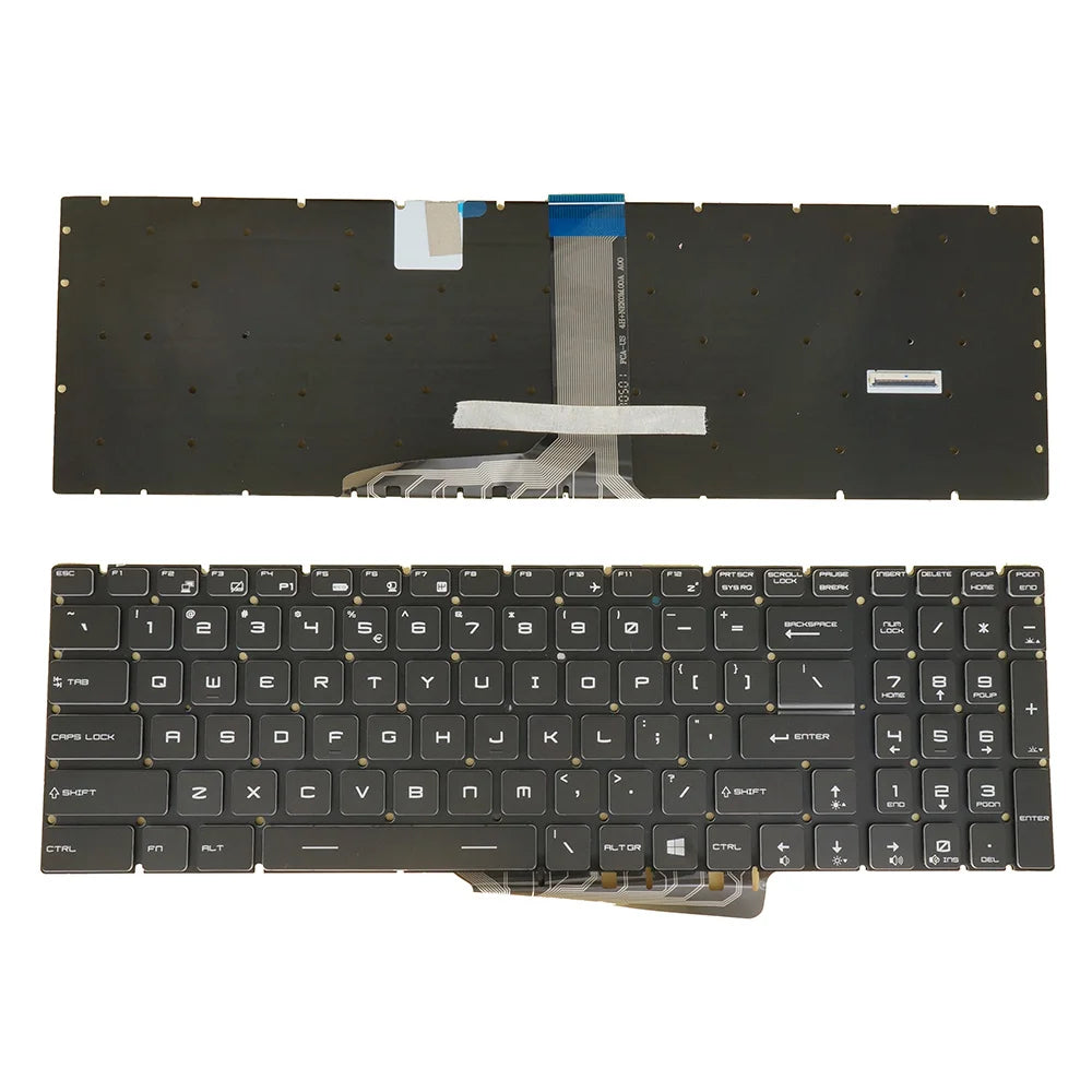 MSI GE75 Raider Keyboard Replacement US Russian Per-Key RGB
