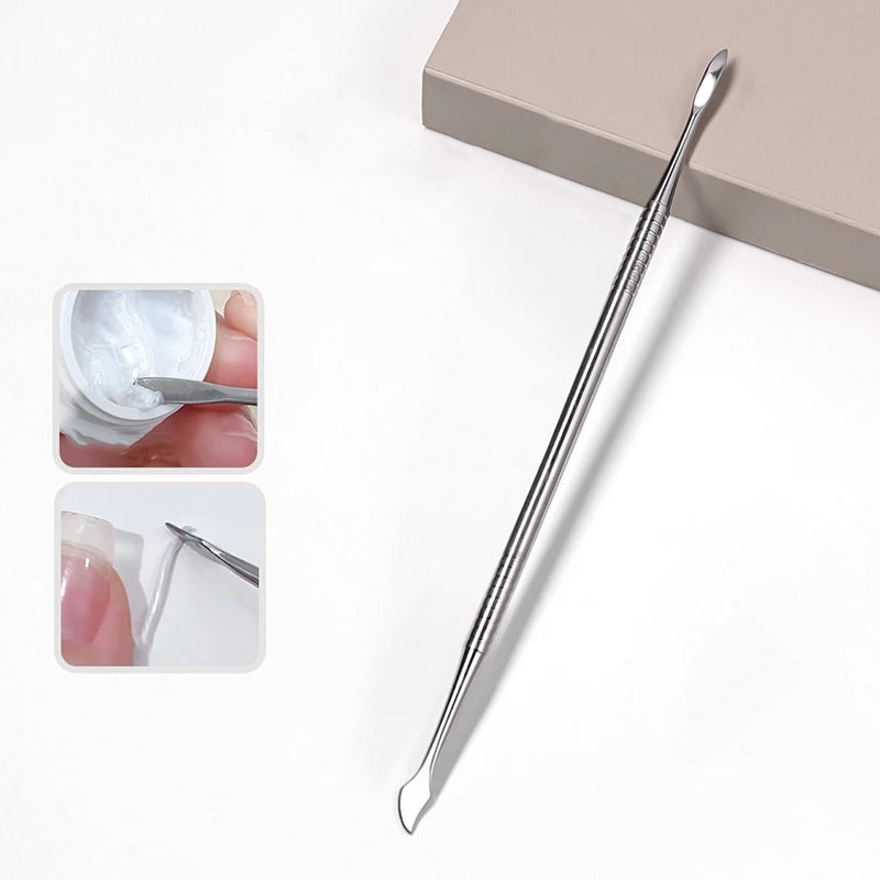 Double-Headed Metal Nail Carving Rod & Gel Removal Tool