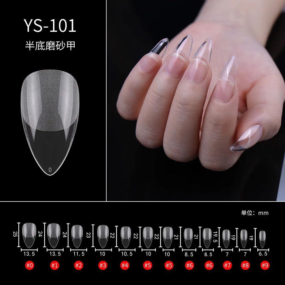 100/500pcs Half French Acrylic Nail Tips UV Gel DIY Manicure