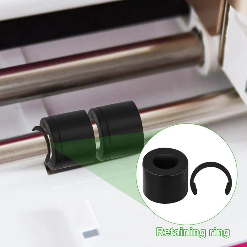 Cricut Maker Rubber Roller & Retaining Clip Ring Replacement Kit