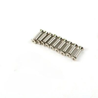 10-Pack Brass Knife Handle Screw Rivets – Flat & Round Hex Head