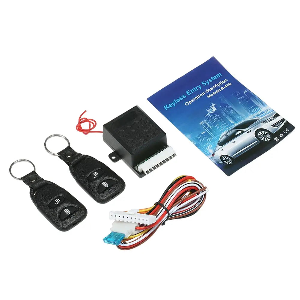 12V Universal Keyless Entry Kit – Car Door Lock & 2 Remotes
