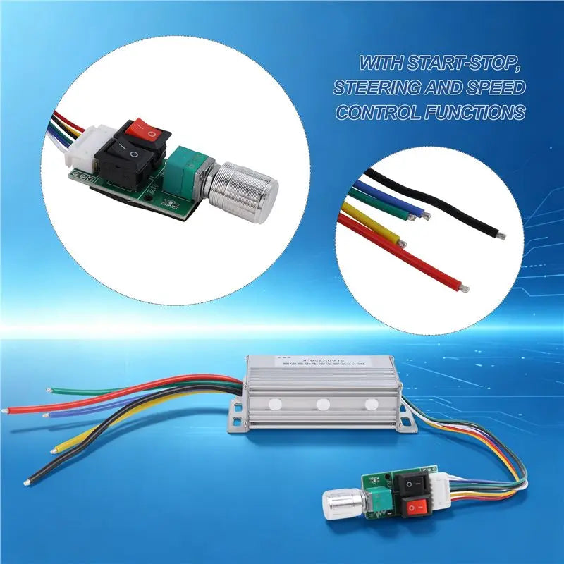 750W BLDC Motor Driver Module DC 6-60V 3-Phase No Hall Sensor