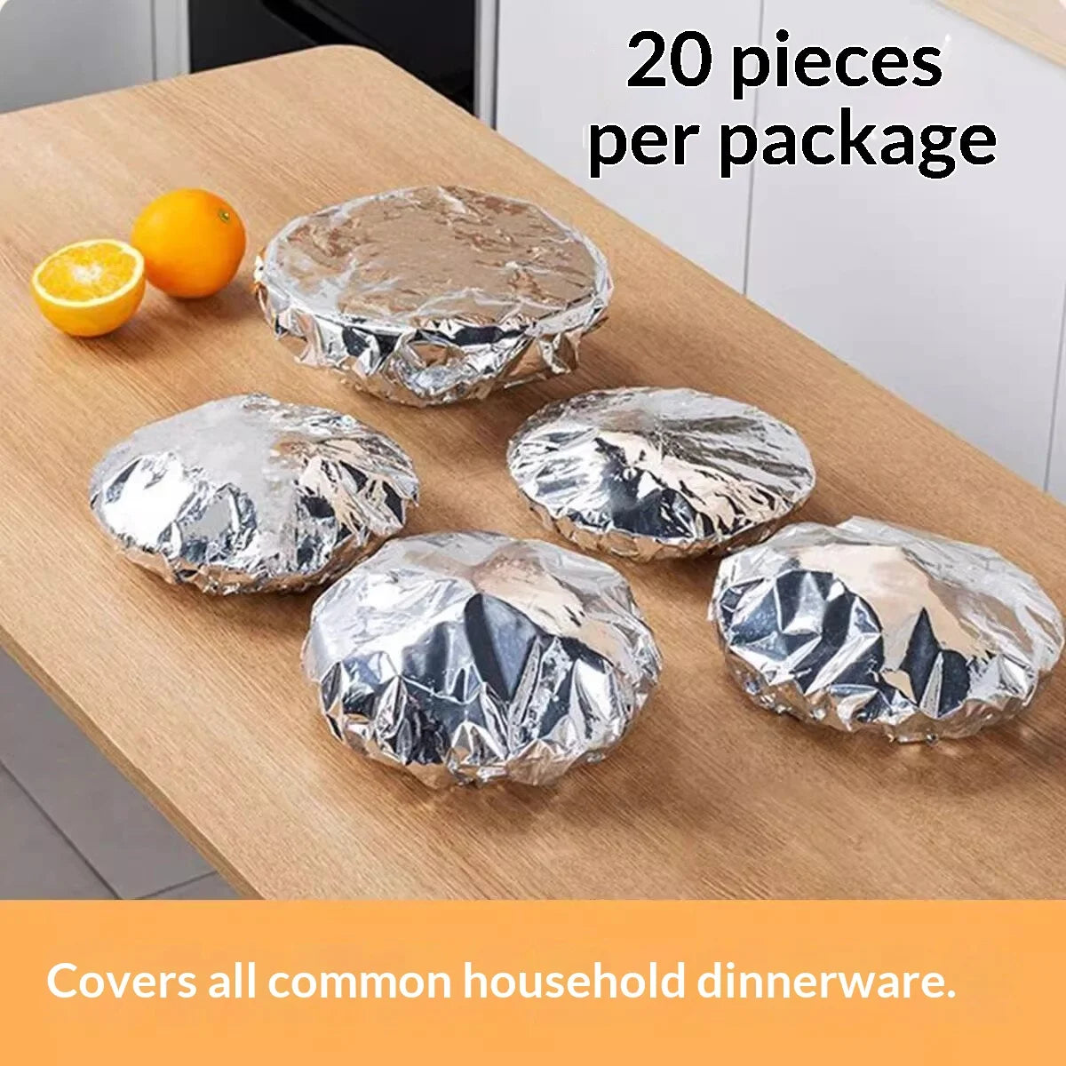 Reusable Aluminum Foil Bowl Covers – Elastic Microwave Lids