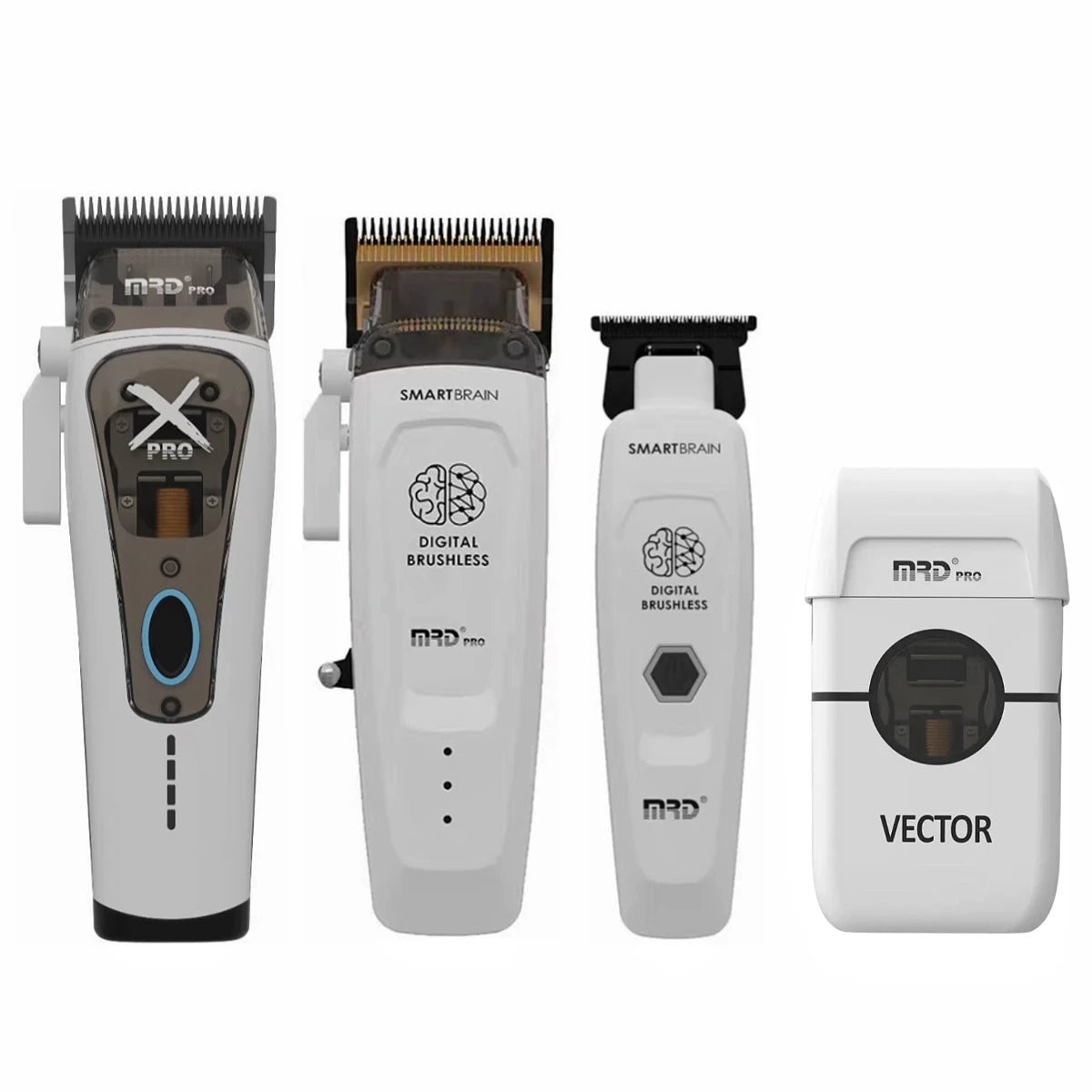 MRD PRO Brain Flower White Hair Clipper – Ultra Quiet Pro Trimmer