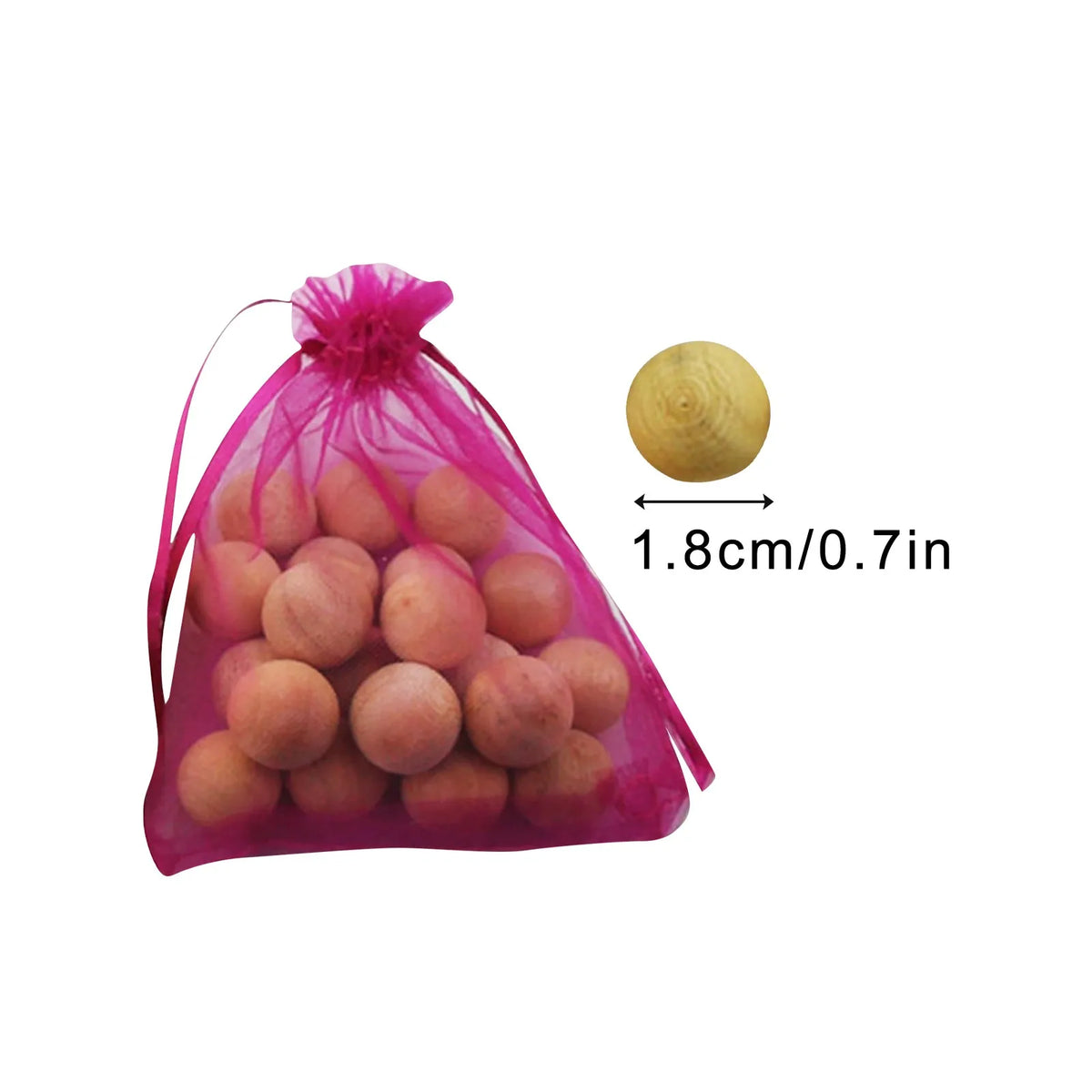 20Pcs Natural Camphor Wood Moth Balls for Wardrobe & Clothes