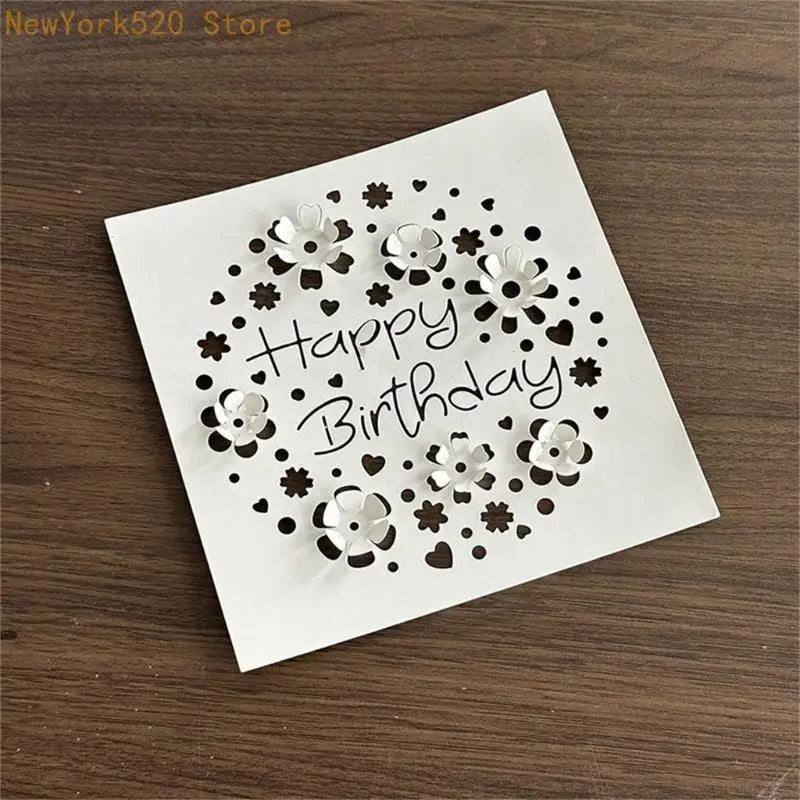 Birthday Flower Cutting Dies – Carbon Steel Embossing Stencils