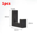 Heavy Duty L-Shape Wall Coat Hook – Matte Black Zinc Alloy