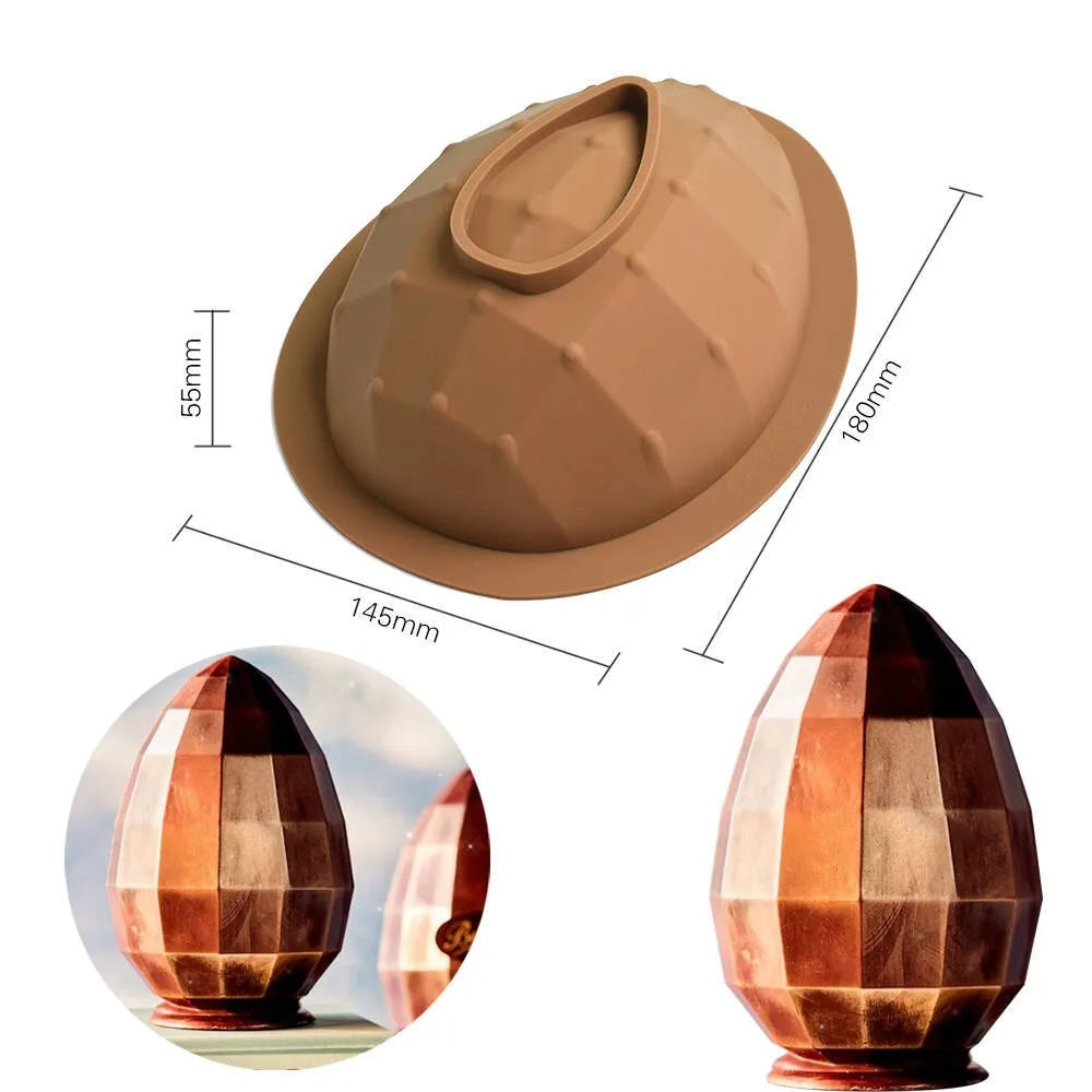 Large 3D Silicone Easter Egg Mold – Breakable Chocolate & Candy