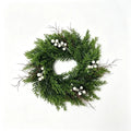 Green Artificial Christmas Wreath – Eucalyptus & Poinsettia 40cm