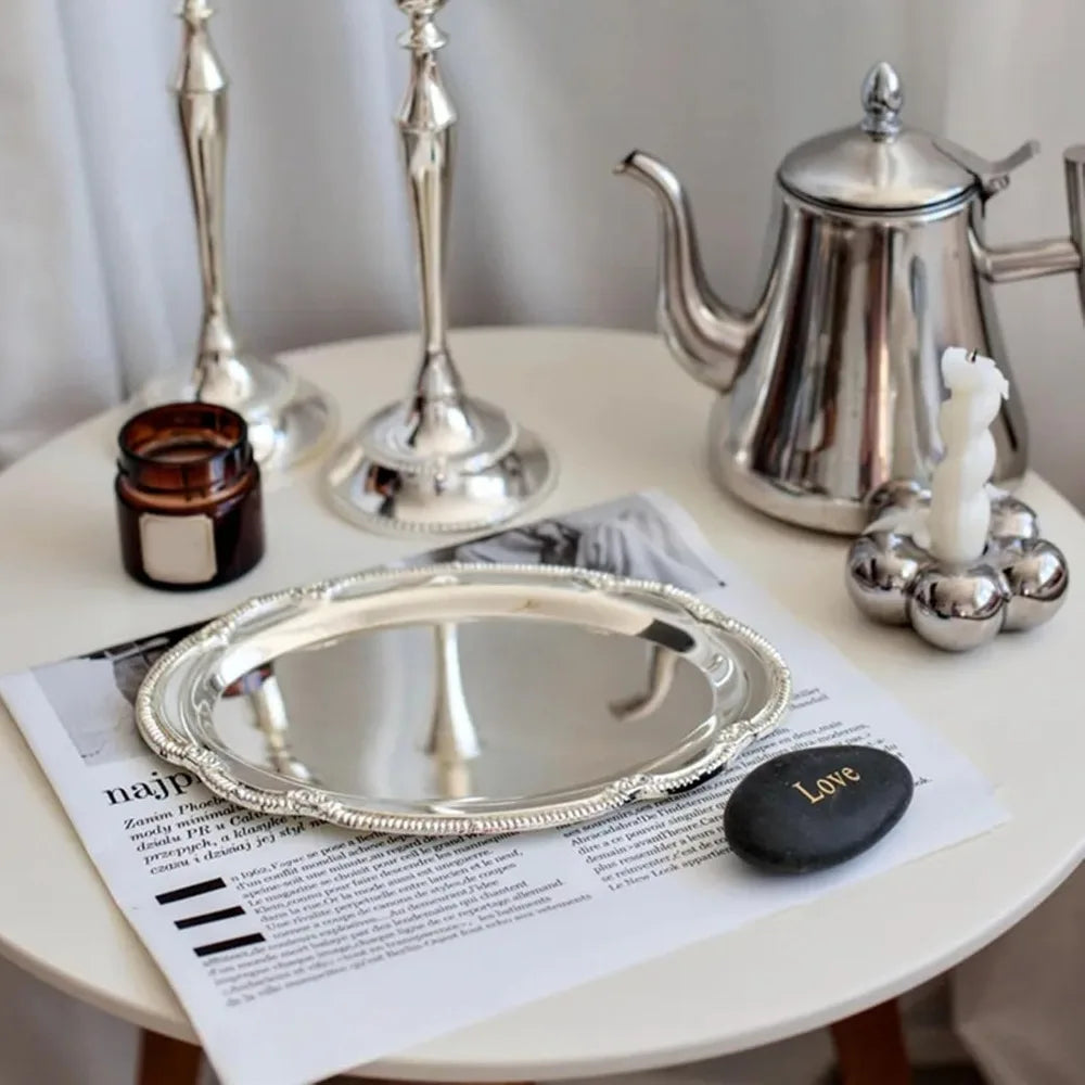 VIBE Oval Stainless Steel Serving Tray – Polished Food Platter
