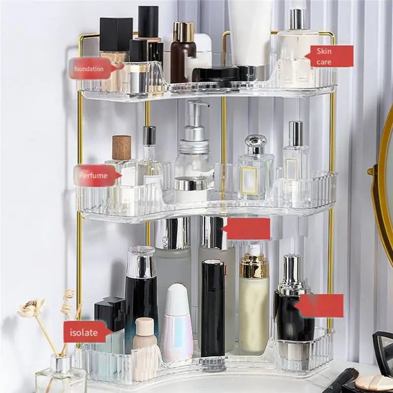 Corner Bathroom Countertop Organizer – 2 & 3 Tier Cosmetic Rack