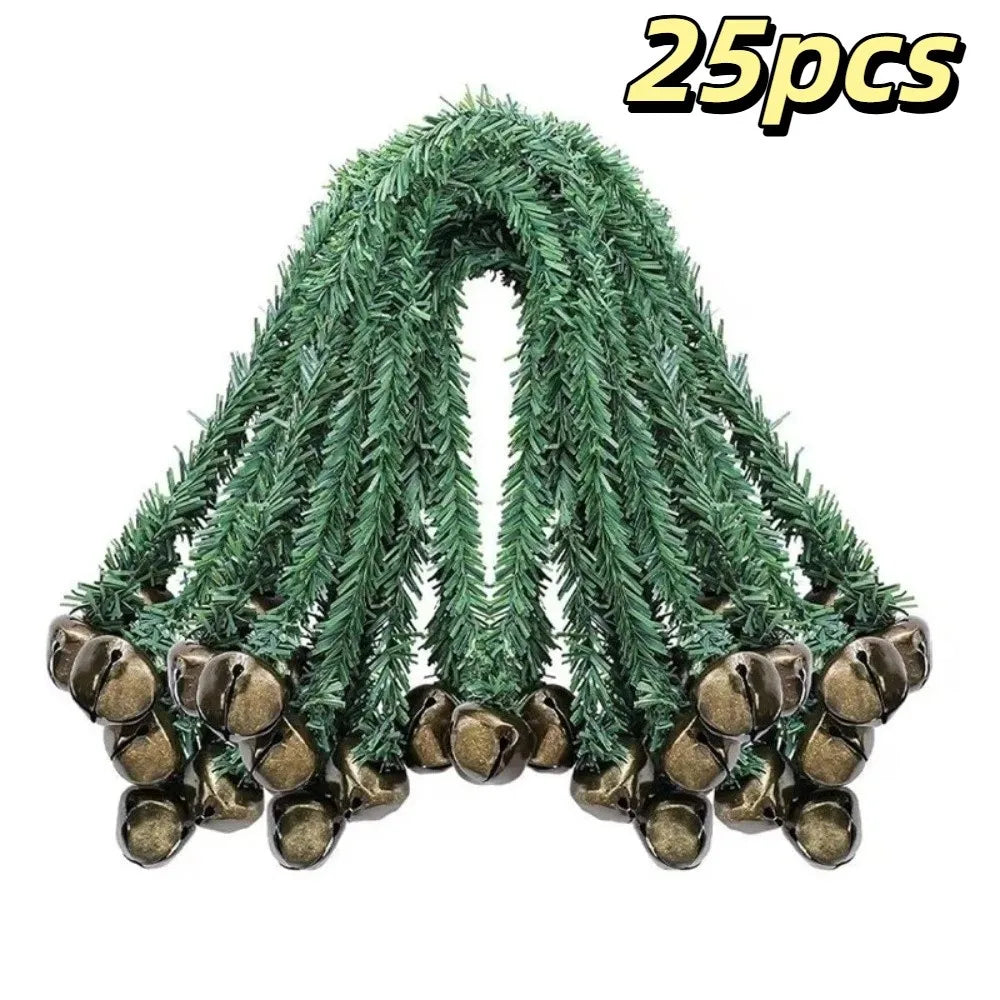 25-Pack Christmas Bell Decorative Ties – 50cm Flexible Wire
