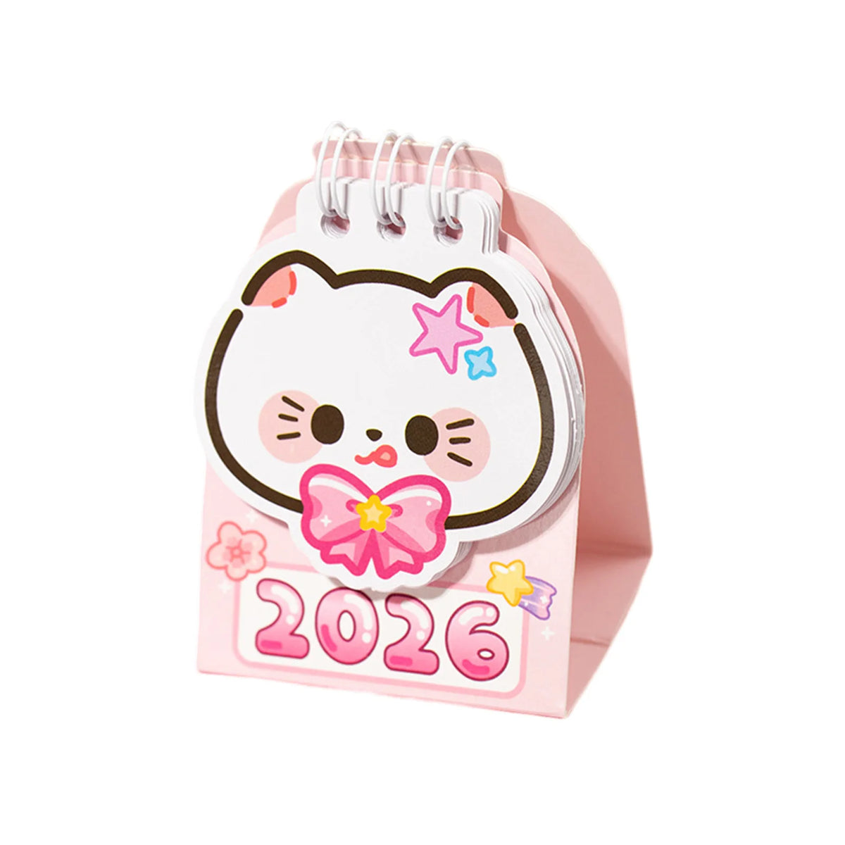 2026 Mini Cat Calendar Desktop Planner with Notes Space