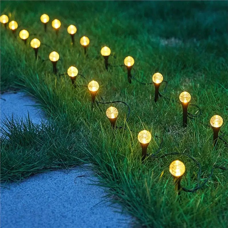 Solar Warm String Lights 20-in-1 | 8 Modes Waterproof Garden
