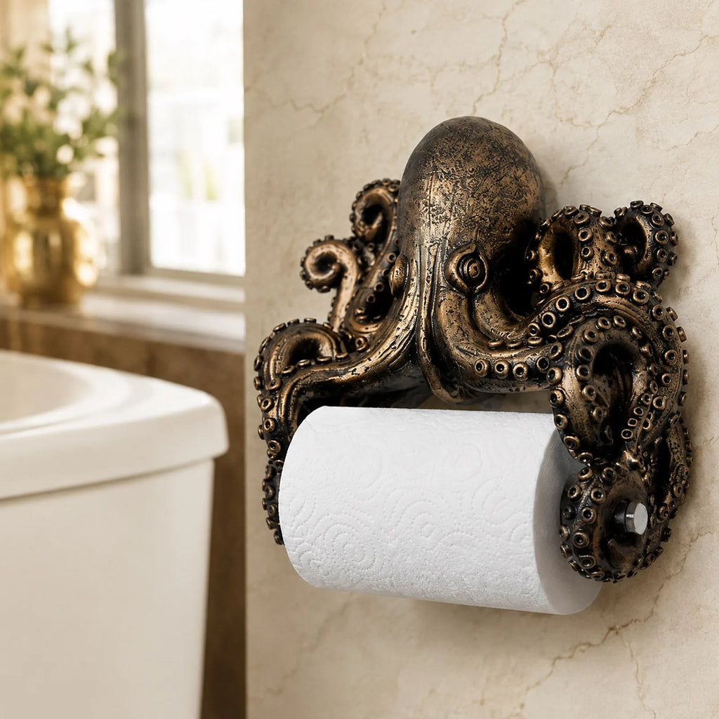 Sea Turtle Toilet Paper Holder Wall Mount Ocean Bathroom Decor