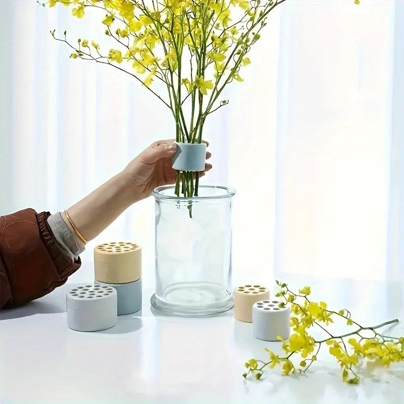 2-Pack Spiral Flower Stem Holders – Clear Plastic Floral Grid