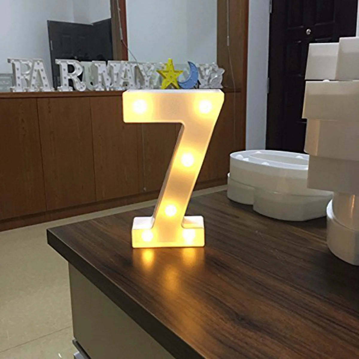 LED Light Up Letter & Number Signs – Battery Party Decor