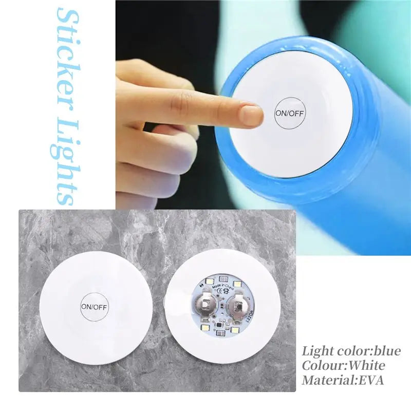 VIBE 12-Pack LED Light-Up Coaster Sticker Discs for Parties