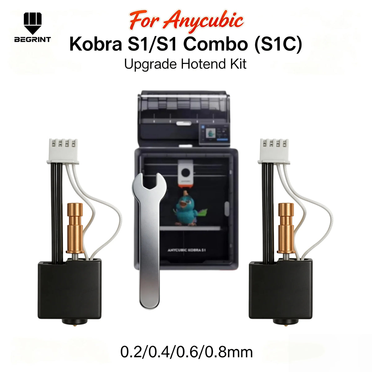 BEGRINT Upgraded Hotend Kit for Anycubic Kobra S1 & S1 Combo