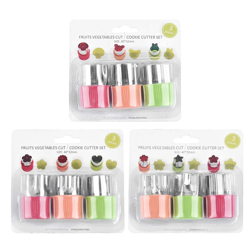 Star & Heart Stainless Steel Vegetable Cookie Cutter Set
