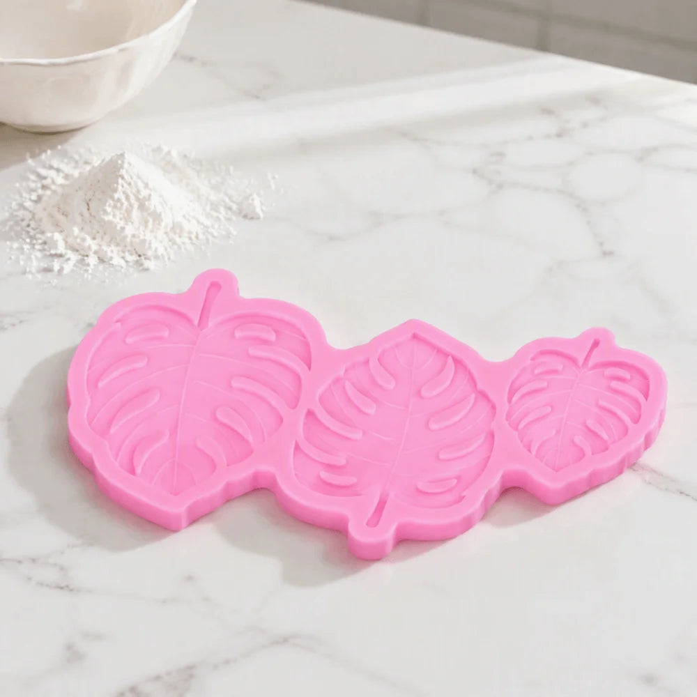Monstera Leaf Silicone Mold – 3 Sizes, Food Grade, Non-Stick