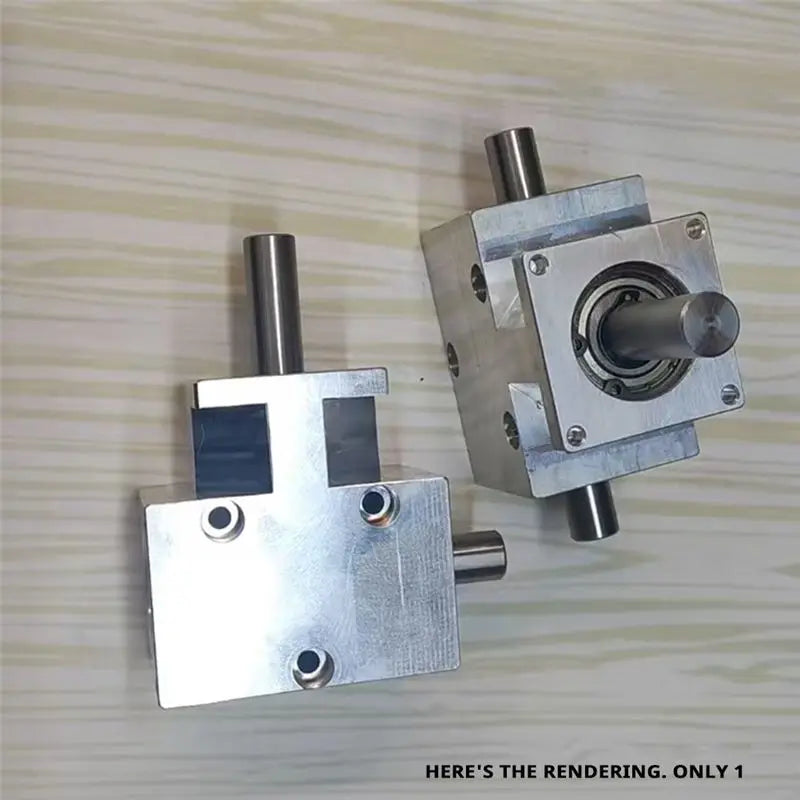 1:1 Small Angle Gearbox Dual Output Spiral Bevel Gear 12MM