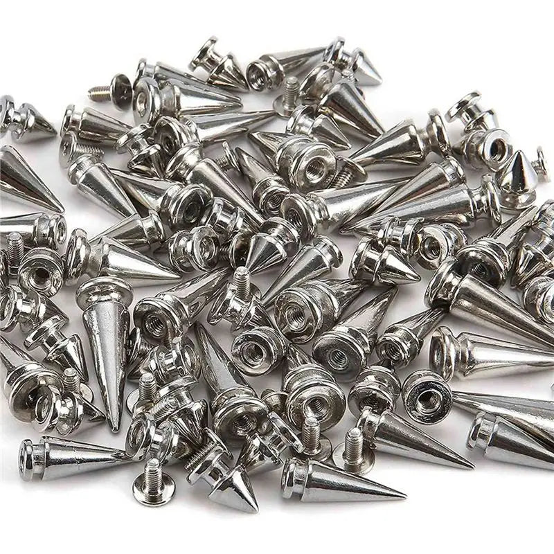 210-Set Silver Mixed Spikes & Studs DIY Leather Rivet Kit