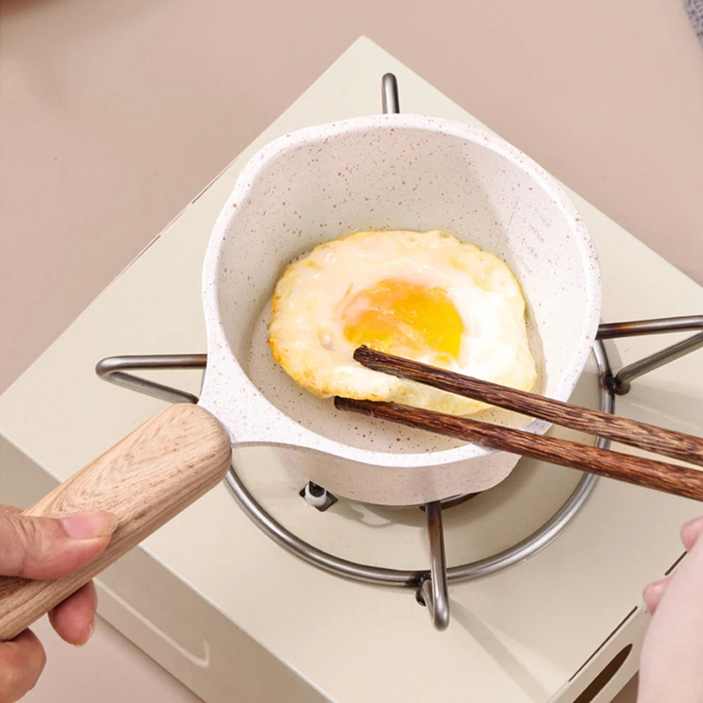 Non-Stick Mini Saucepan Butter Melting Pot Wooden Handle
