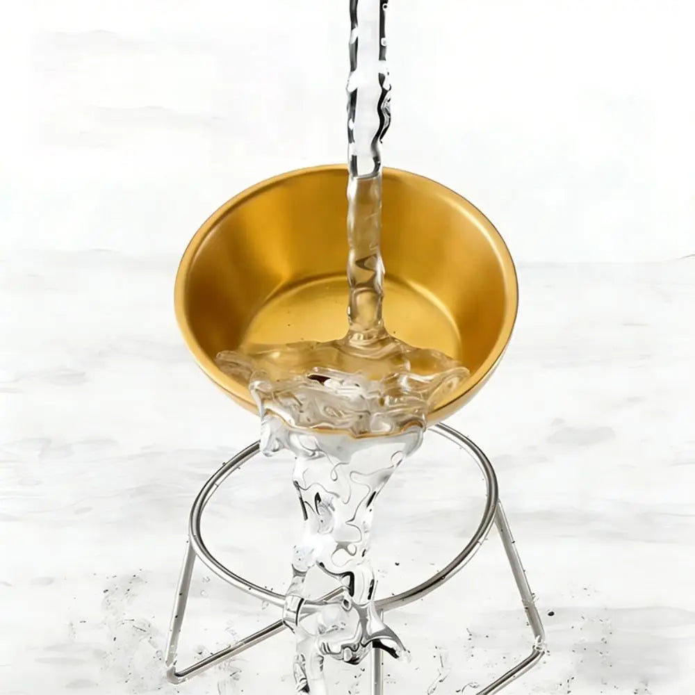 Elevated 15° Tilted 304 Stainless Steel Cat & Dog Bowl