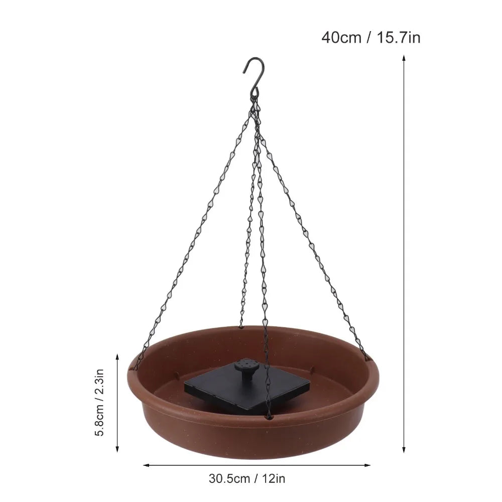 Solar Bird Bath Fountain – 6 Nozzles & 3000ml Hanging Bowl