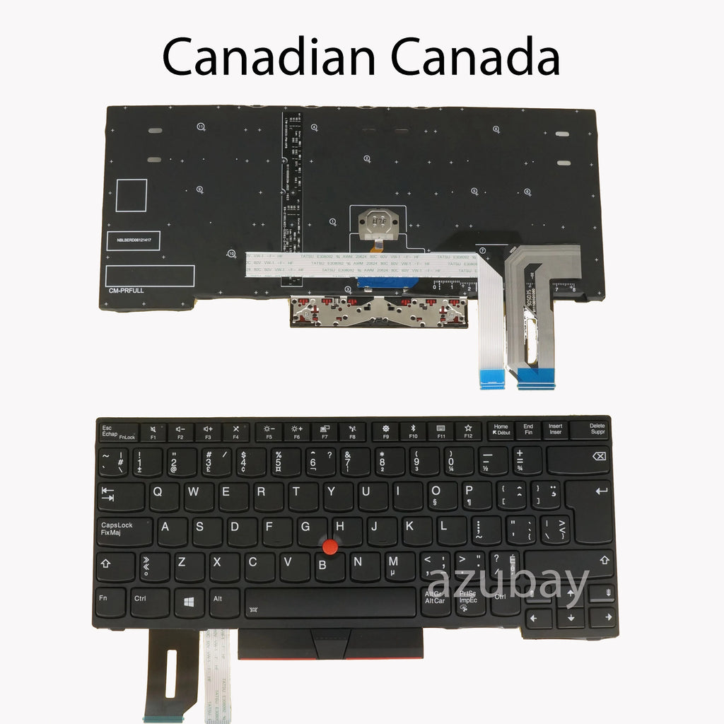 AZUBAY Backlit Keyboard for Lenovo ThinkPad T490 T480s L390