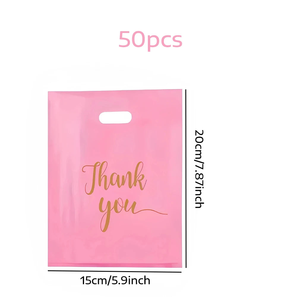 100/50 Pcs Plastic Gift Bags – Bulk Party & Occasion Bags
