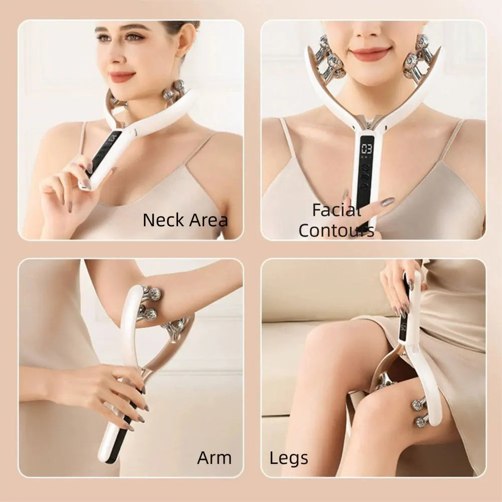 Electric 3D Face Roller Massager – EMS Microcurrent Skin Tool