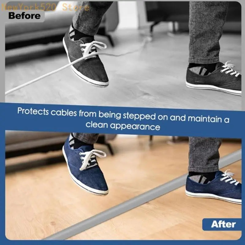 Floor Cable Protector Adhesive Cord Cover Anti-Slip 100cm