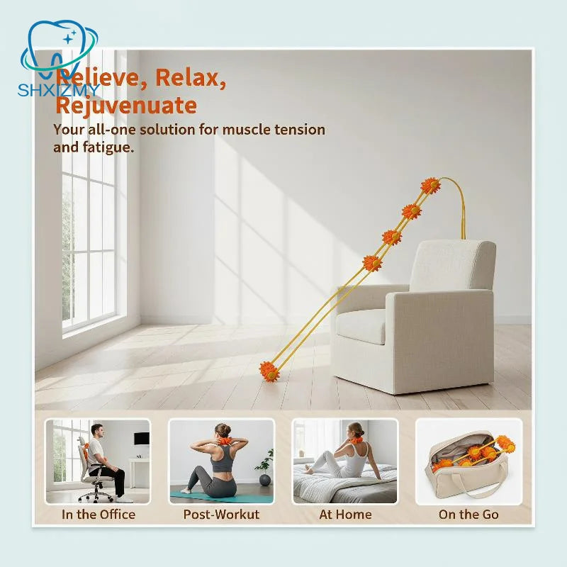 Multi-Function Massage Roller Strap – Back, Neck & Shoulder