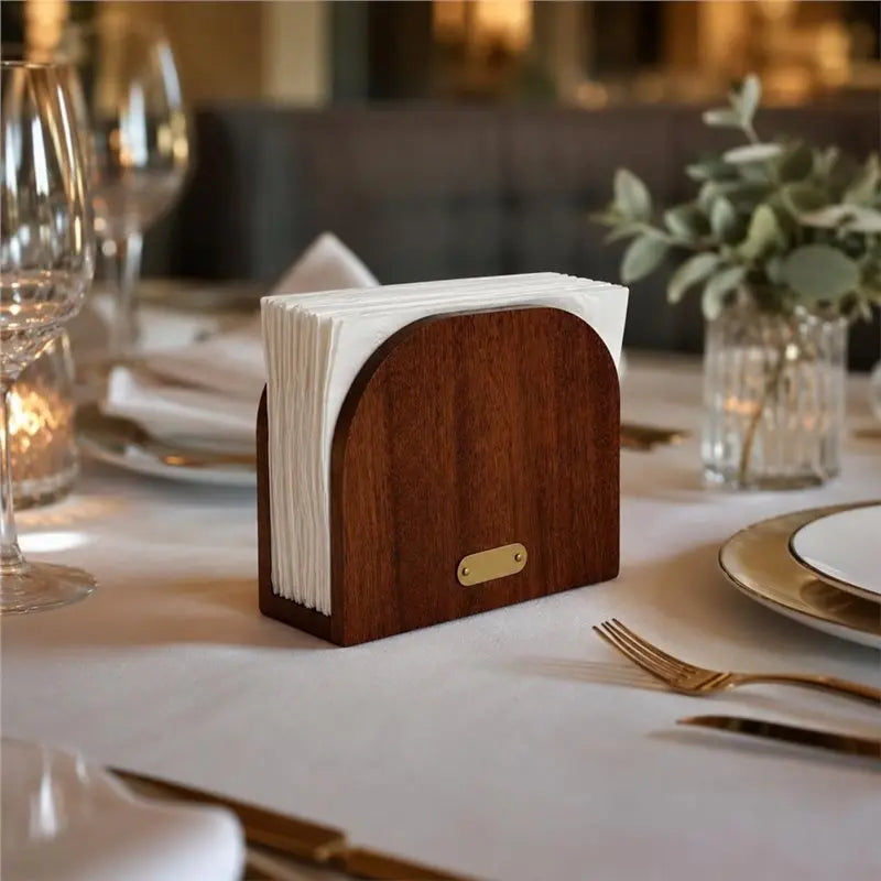 Wooden Upright Napkin Holder for Table, Kitchen & Dining