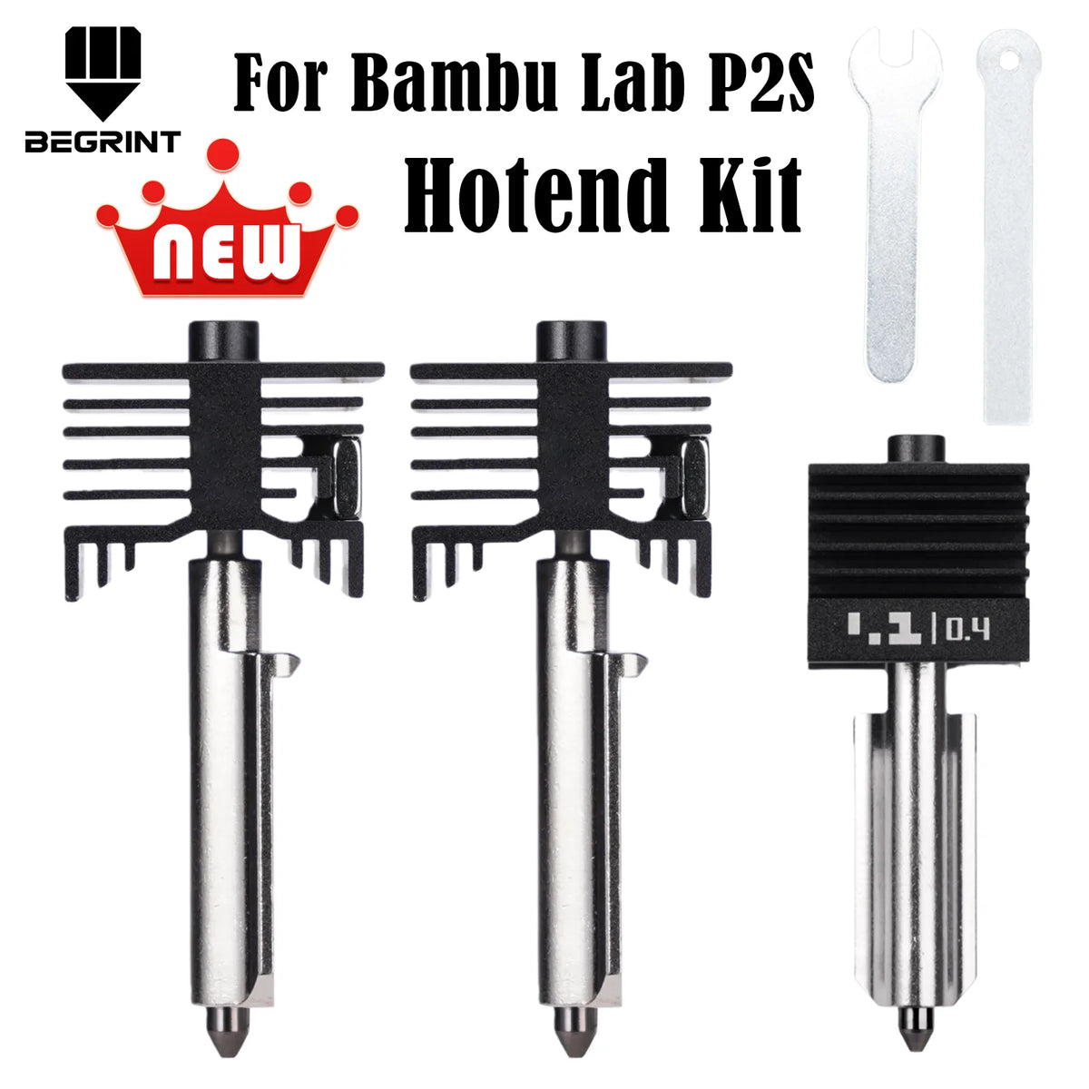 Bambu Lab P2S Hotend Kit – 0.2 0.4 0.6 0.8mm Nozzle