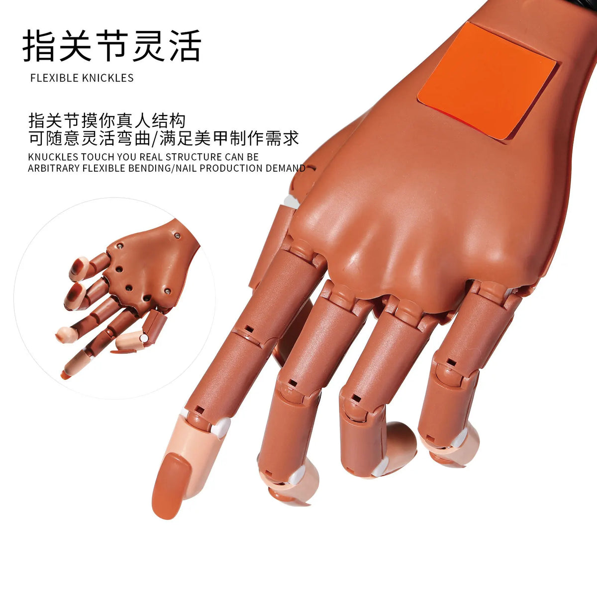 Flexible Nail Training Hand & 100 Replaceable Tips | Misscheering