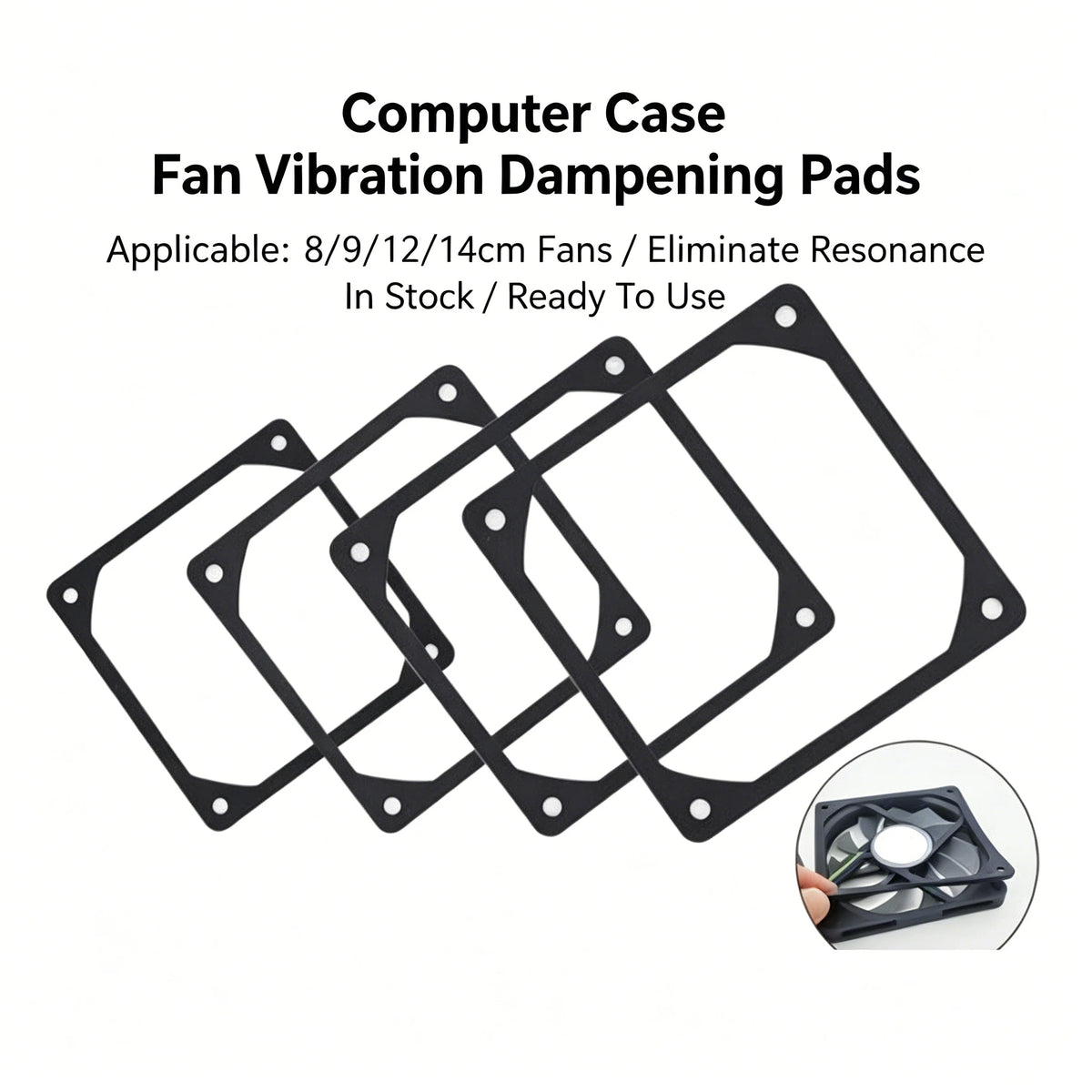 Silicone Fan Damping Pads 80 90 120 140mm Anti-Vibration
