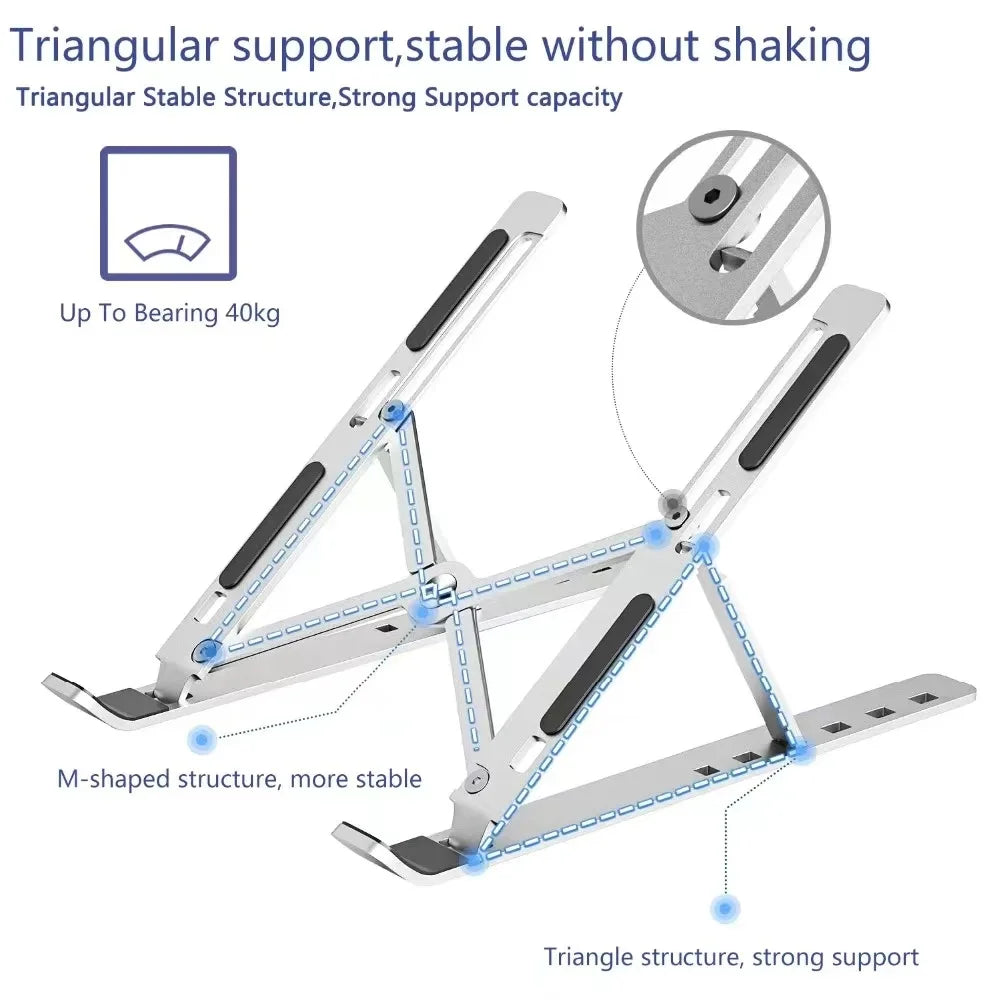VIBE N3 Foldable Aluminum Laptop Stand – Adjustable Height