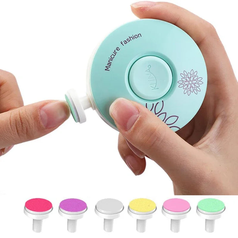 6-Pack Baby Electric Nail File Replacement Heads for Newborns