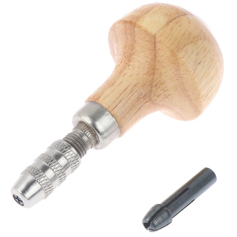 Jeweler's Pin Vise Wooden Handle Wire Wrapping Drill Kit