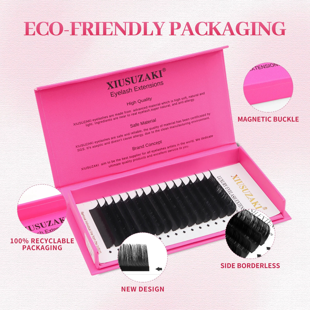 XIUSUZAKI Soft Matte Black Classic Individual Lash Extensions