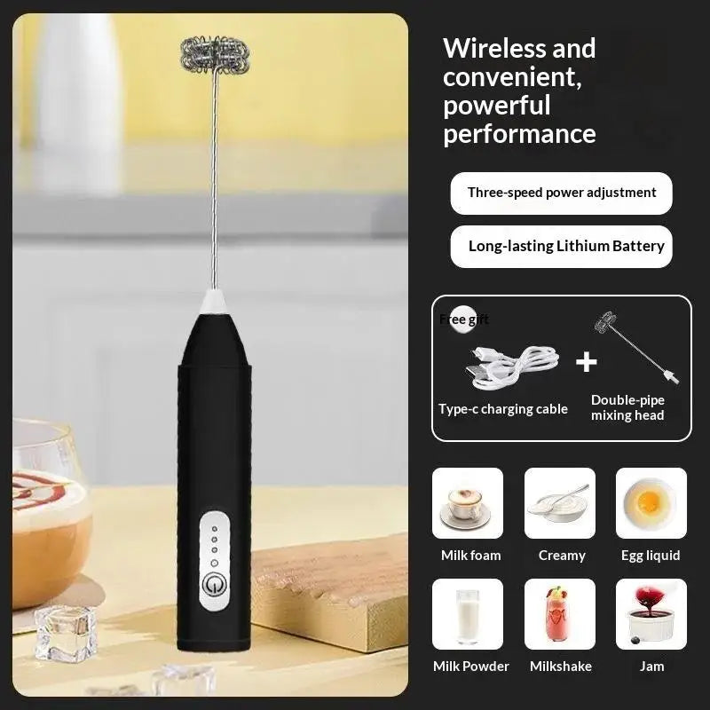 VIBE Handheld Electric Milk Frother & Coffee Whisk Mixer