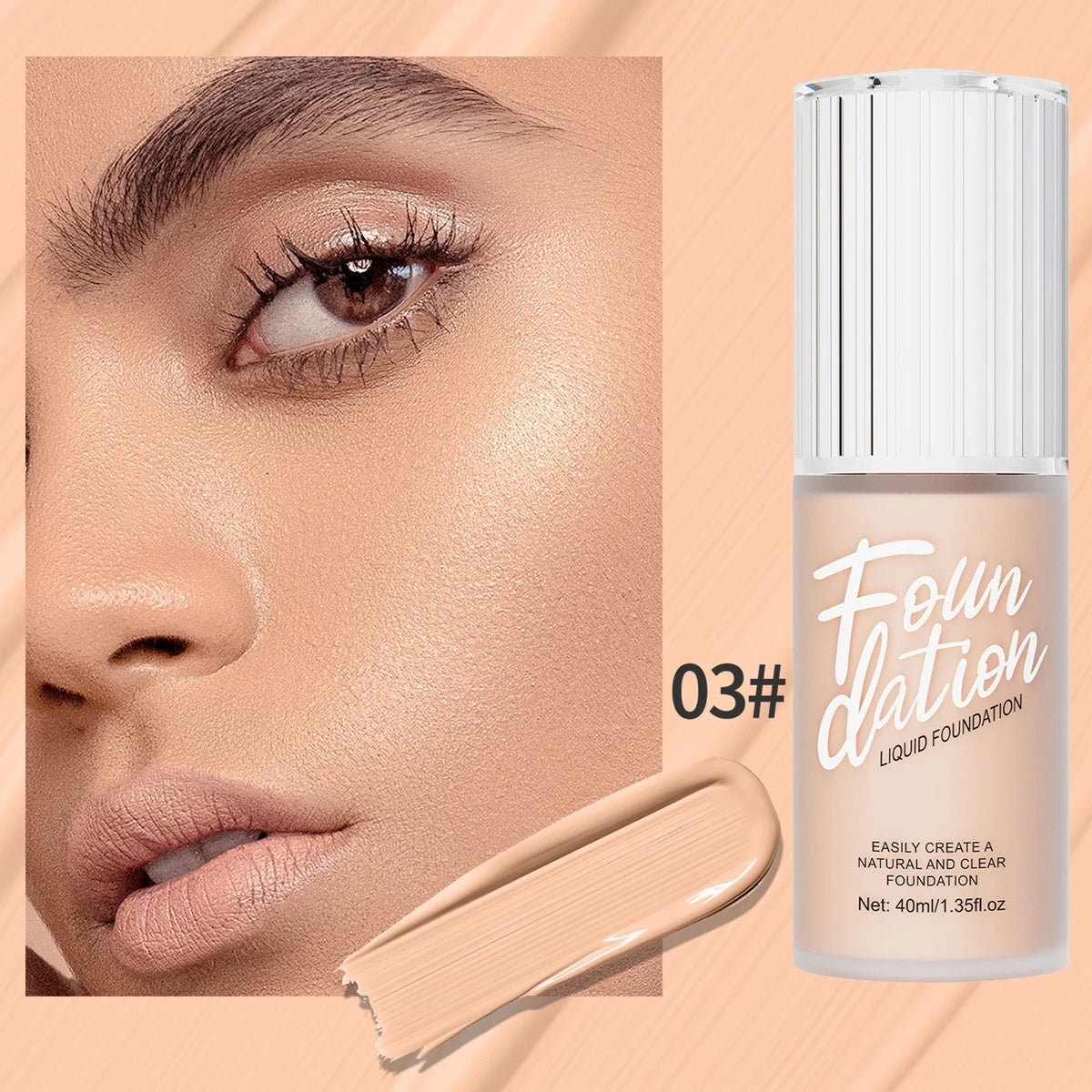 OREADEX Matte Liquid Foundation – Waterproof Full Coverage