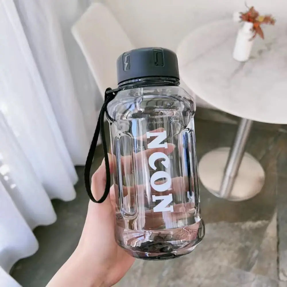 Portable Clear Water Bottle Leakproof 850–1300ml Large Capacity