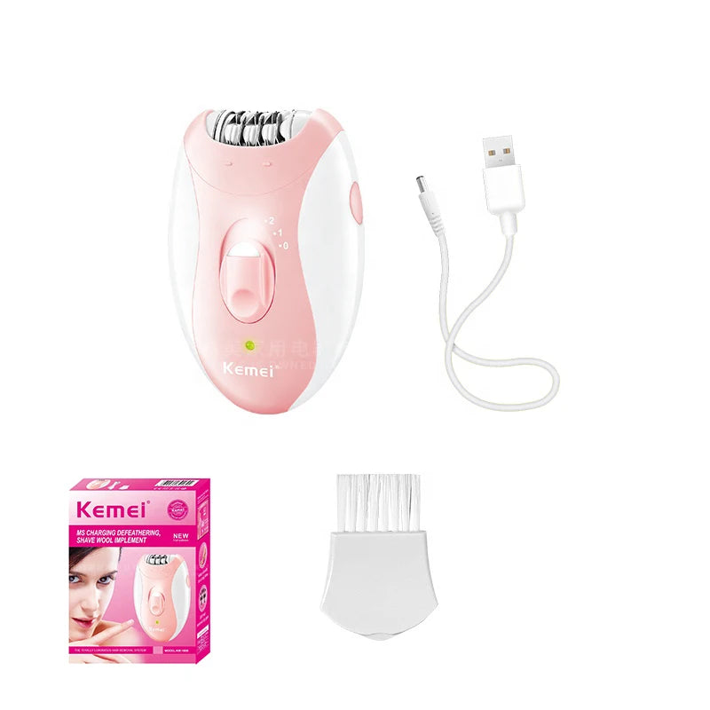Kemei KM-189B Rechargeable Epilator for Men & Women 2 Speeds